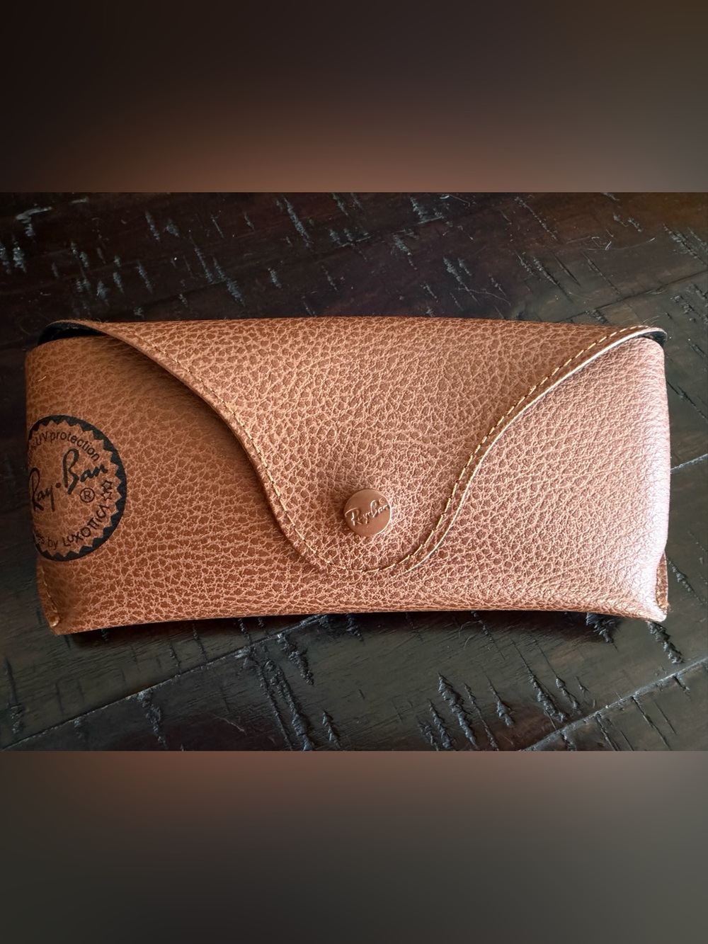 Ray-Ban leather case brown